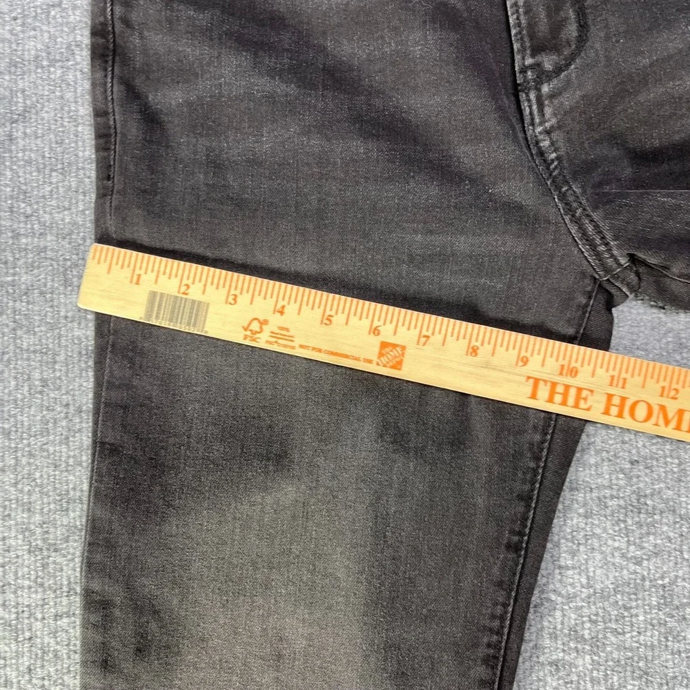 Old Navy Straight Built-in Flex Jeans Boys 16 Black Denim Zip Fly‎ - 32X28.5